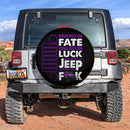 Fate Luck Jeep Purple Car Spare Tire Cover