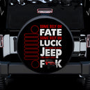 Fate Luck Jeep Red Car Spare Tire Cover