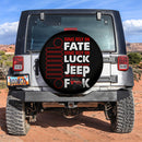 Fate Luck Jeep Red Car Spare Tire Cover