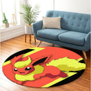 Flareon Eevee Evolution Round Rug