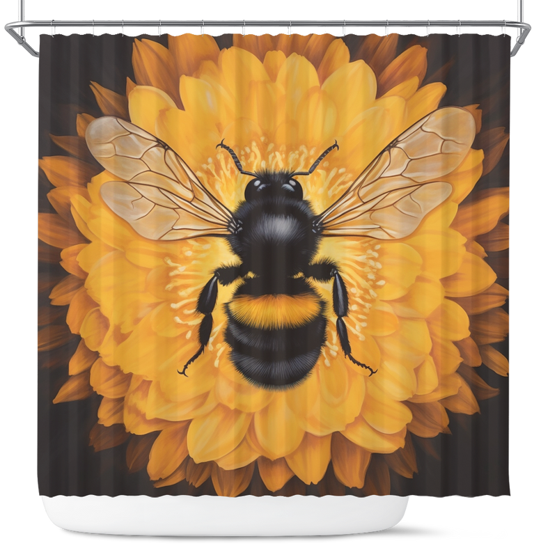 Sunflower Honey Bee Shower Curtain