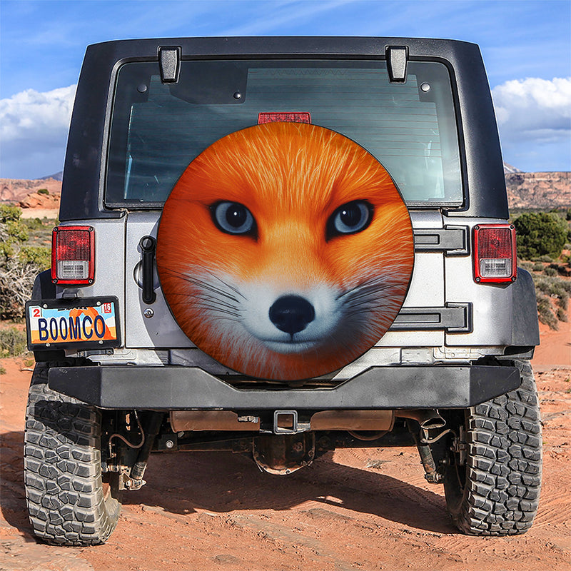 Fox Face Car Spare Tire Covers Gift For Campers