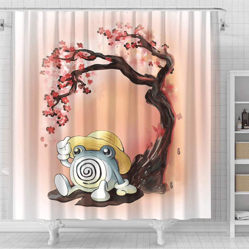 Poliwhirl Cherry Blossom Japan Shower Curtain
