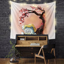 Poliwhirl Cherry Blossom Tapestry Room Decor