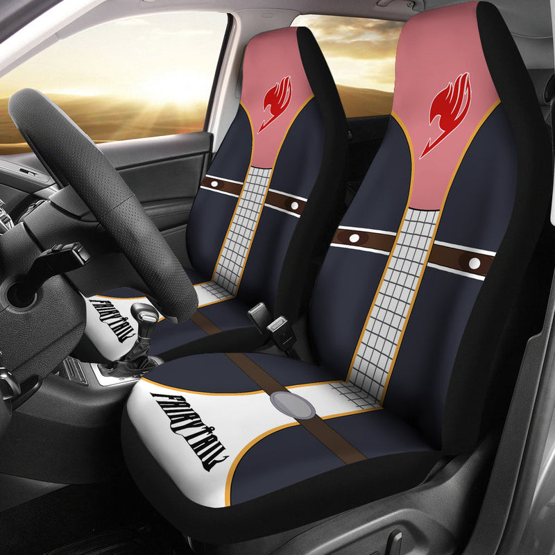 Natsu Dragneel Fairy Tail Uniform Premium Custom Car Seat Covers Decor Protectors