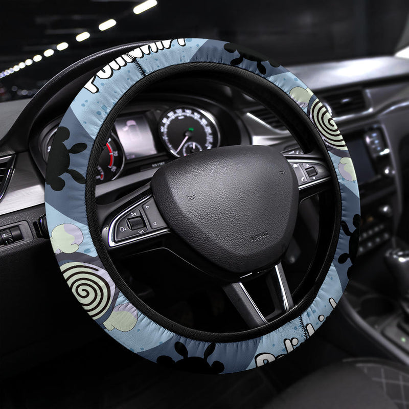 Poliwhirl Pokemon Steering Wheel Cover