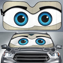 Gray Cartoon Eyes Car Auto Sunshades