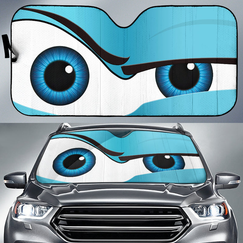 Funny Blue The Rock Style Cartoon Eye Car Auto Sunshades