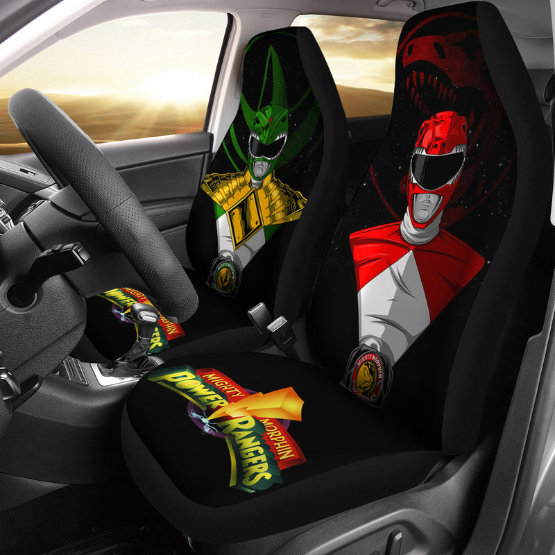 Red And Green Mighty Morphin Power Ranger Premium Custom Car Seat Covers Decor Protectors