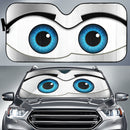White Cartoon Eyes Car Auto Sunshades