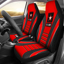 US ARMY Red Premium Custom Car Seat Covers Decor Protectors