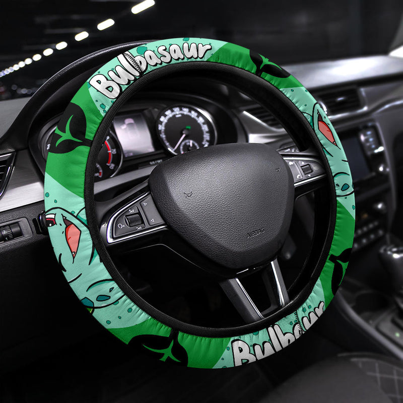 Bulbasaur Pokemon Premium Car Steering Wheel Cover