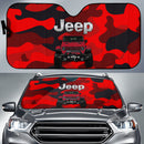 Jeep Camo Red Color Car Auto Sunshades