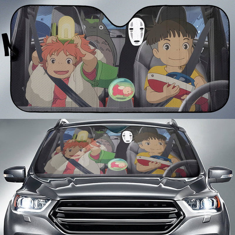 Ghibli Studio Characters Car Auto Sunshades