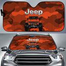 Jeep Camo Orange Color Car Auto Sunshades