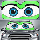 Green Cartoon Eyes Car Auto Sunshades