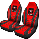 US ARMY Red Premium Custom Car Seat Covers Decor Protectors