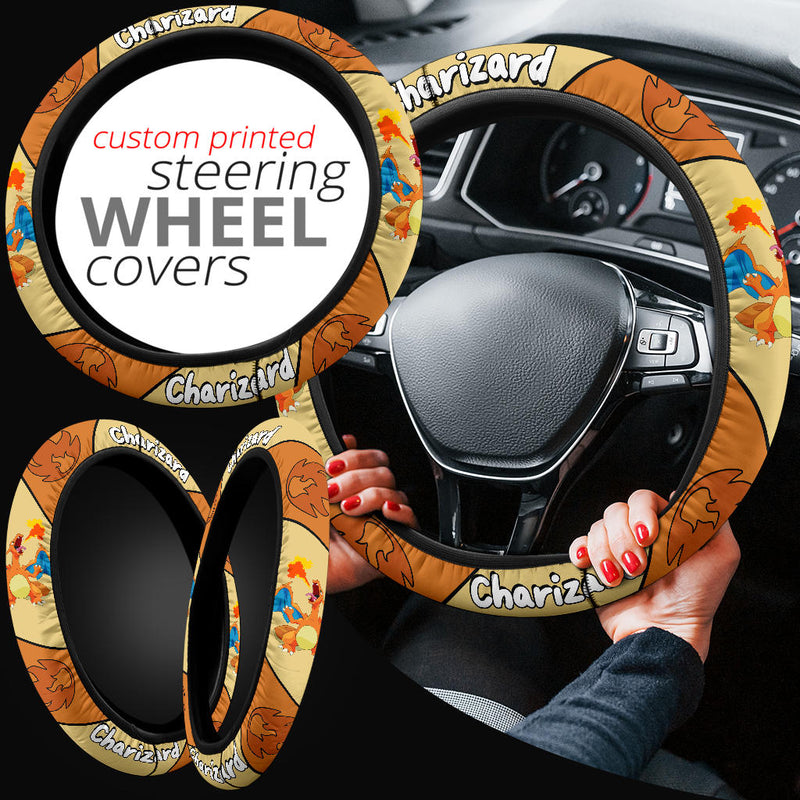 Charizard Pokemon Premium Car Steering Wheel Cover