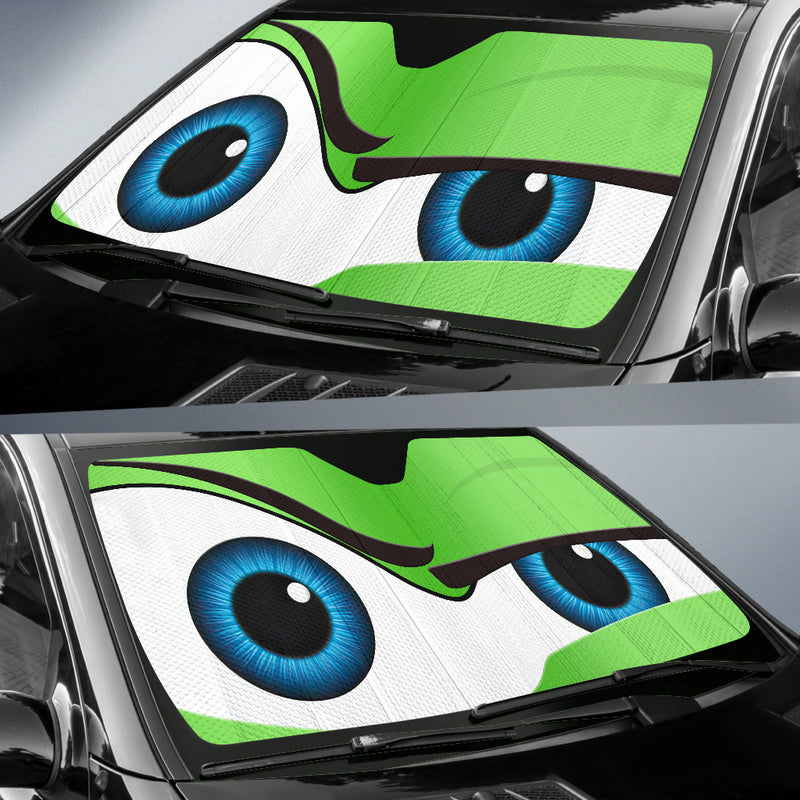 Funny Green The Rock Style Cartoon Eye Car Auto Sunshades