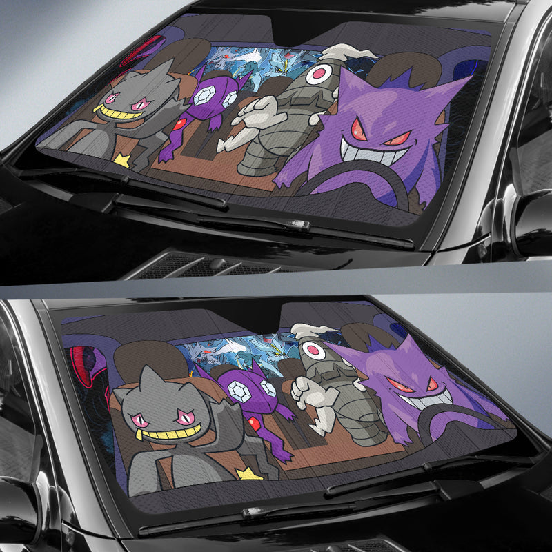 Pokemon Ghost Type Driving Car Auto Sunshades