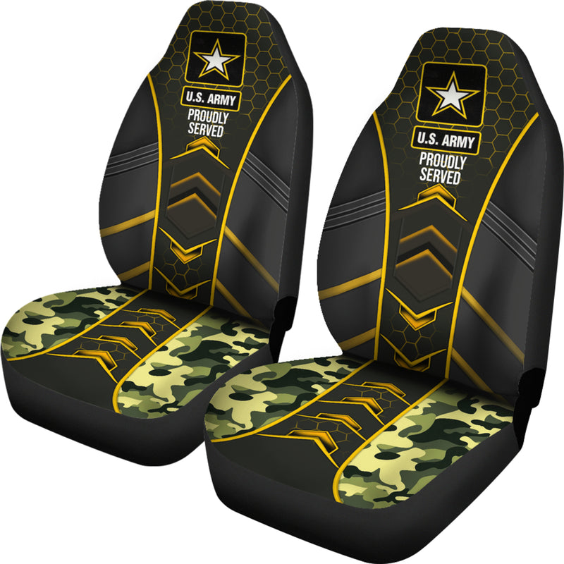 US Army Prouly Served Premium Custom Car Seat Covers Decor Protectors