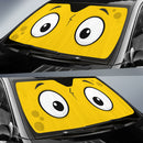 Yellow Slight Surprised Cartoon Eyes Car Auto Sunshades Nearkii