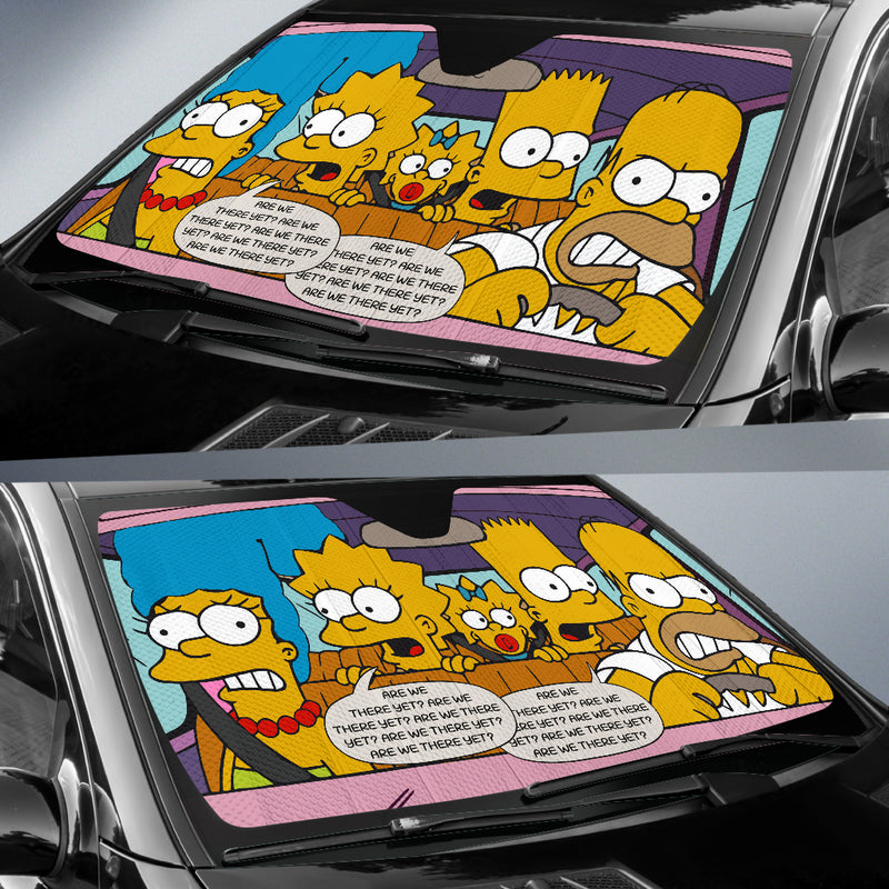 Funny Simpsons Family Driving Car Auto Sunshades