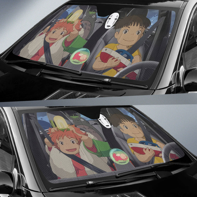 Ghibli Studio Characters Car Auto Sunshades