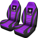 US ARMY Purple Premium Custom Car Seat Covers Decor Protectors