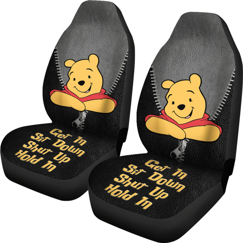 Get In Sit Down Zip Winnie The Pooh Premium Custom Car Seat Covers Decor Protectors