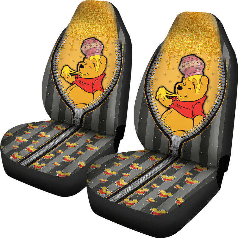 Winnie The Pooh Zip Premium Custom Car Seat Covers Decor Protectors