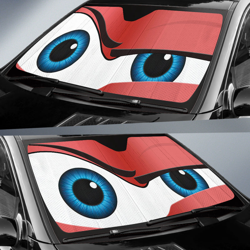 Funny Red The Rock Style Cartoon Eye Car Auto Sunshades
