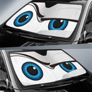 Funny White The Rock Style Cartoon Eye Car Auto Sunshades