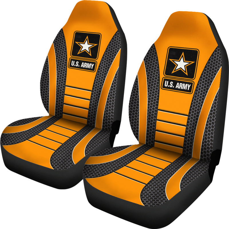 US ARMY Orange Premium Custom Car Seat Covers Decor Protectors