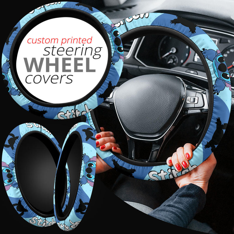 Stitch Pokemon Steering Wheel Cover