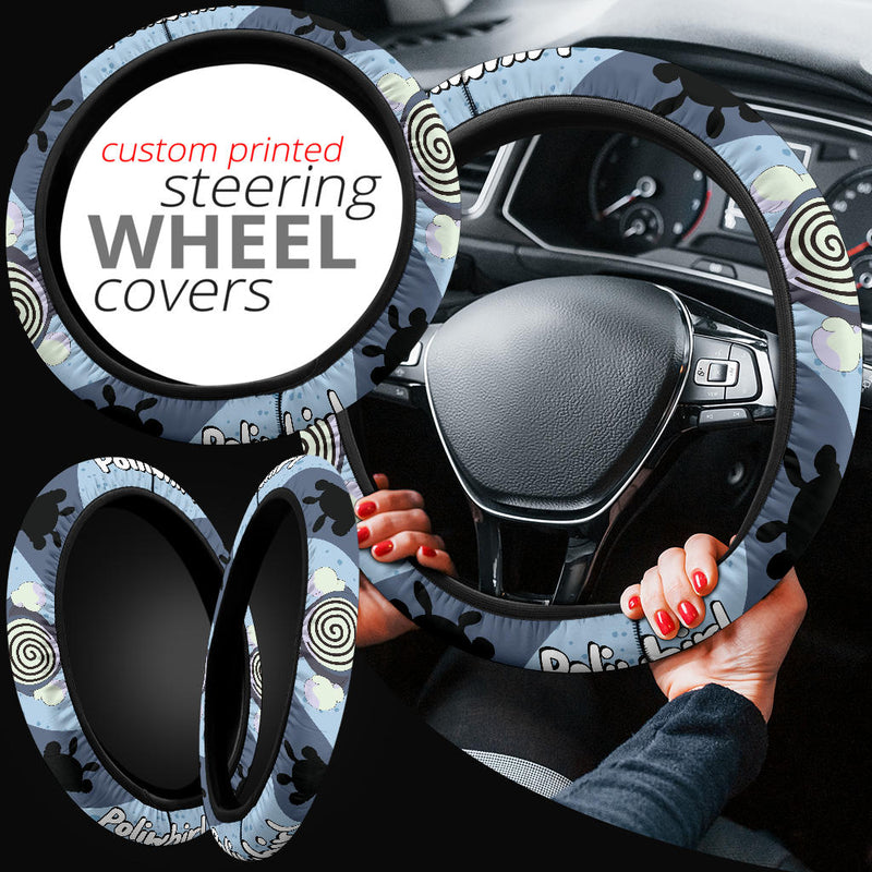 Poliwhirl Pokemon Steering Wheel Cover