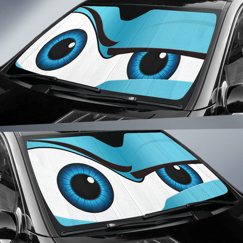 Funny Blue The Rock Style Cartoon Eye Car Auto Sunshades