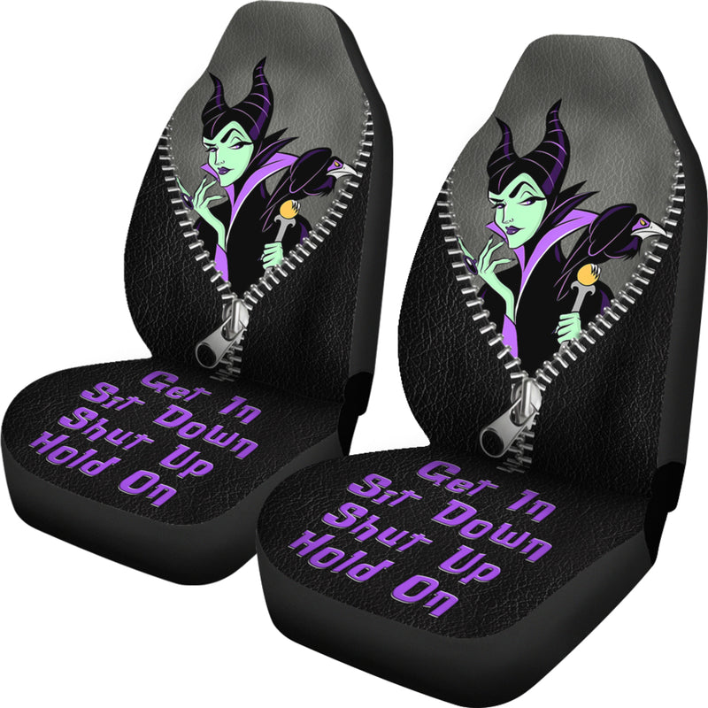 Get In Sit Down Zip Maleficent Premium Custom Car Seat Covers Decor Protectors