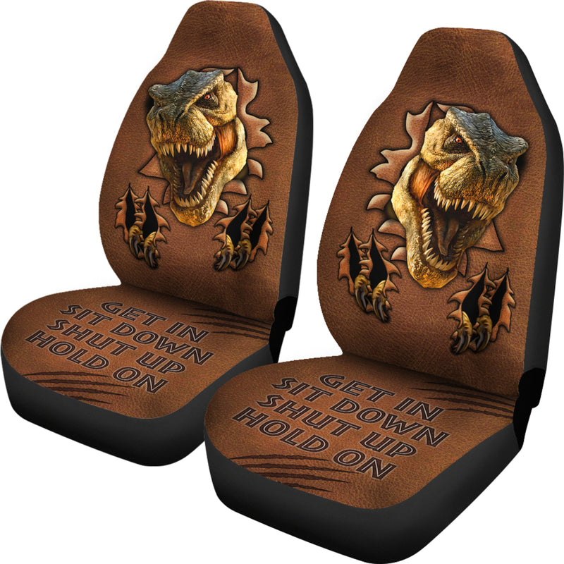 Get In Sit Down T-Rex Premium Custom Car Seat Covers Decor Protecto