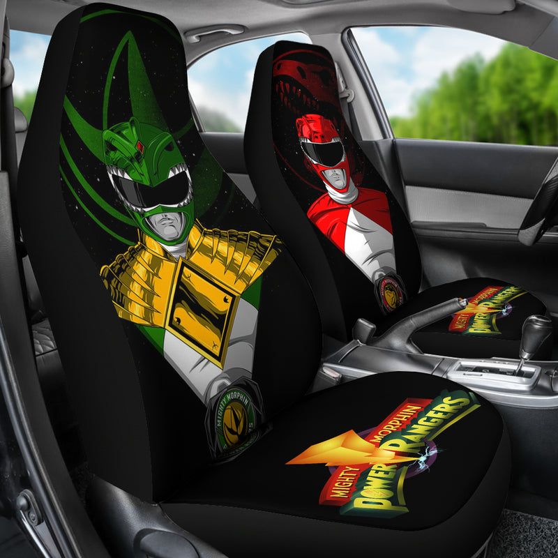 Red And Green Mighty Morphin Power Ranger Premium Custom Car Seat Covers Decor Protectors