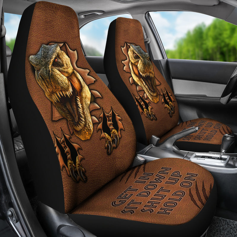 Get In Sit Down T-Rex Premium Custom Car Seat Covers Decor Protecto