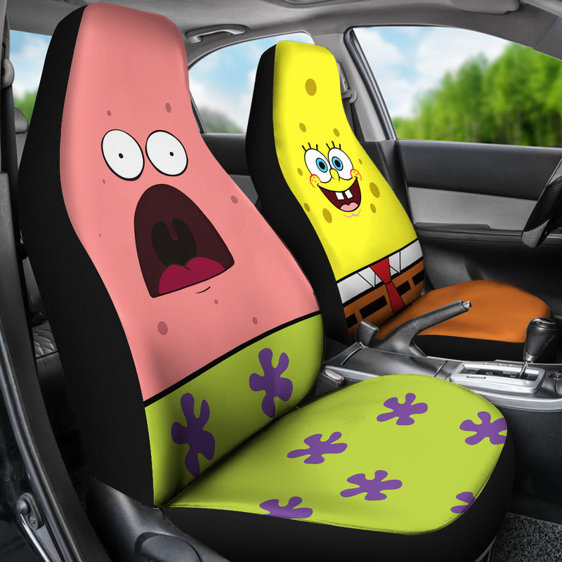 Spongebob Squarepants and Patrick Star Premium Custom Car Seat Covers Decor Protectors