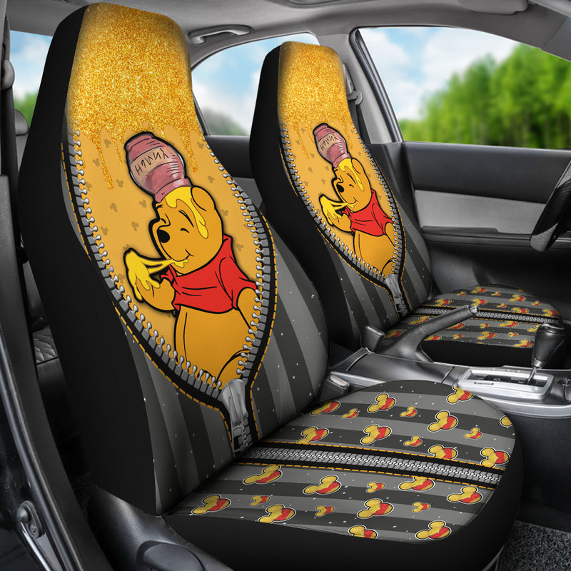 Winnie The Pooh Zip Premium Custom Car Seat Covers Decor Protectors