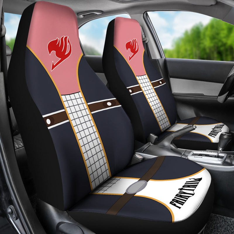 Natsu Dragneel Fairy Tail Uniform Premium Custom Car Seat Covers Decor Protectors