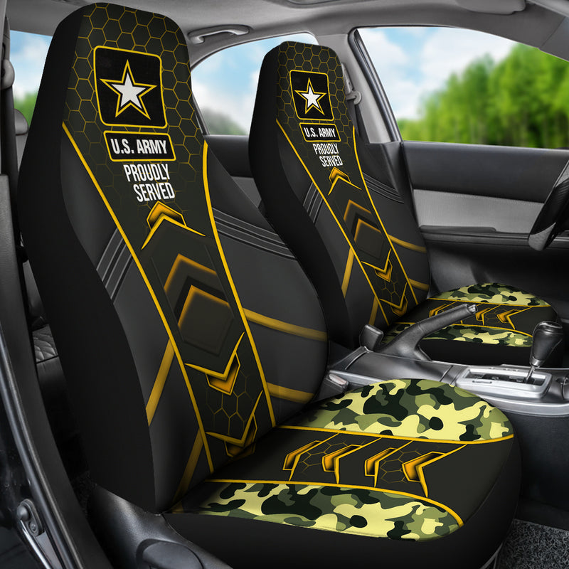 US Army Prouly Served Premium Custom Car Seat Covers Decor Protectors