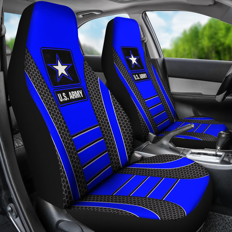 US ARMY Blue Premium Custom Car Seat Covers Decor Protectors