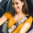 Cream White Jeep Camouflage Car Seat Belt Cover Custom Car Accessories