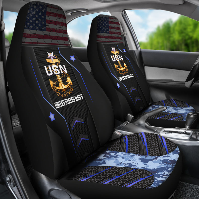 USN Unites States Navy Premium Custom Car Seat Covers Decor Protectors