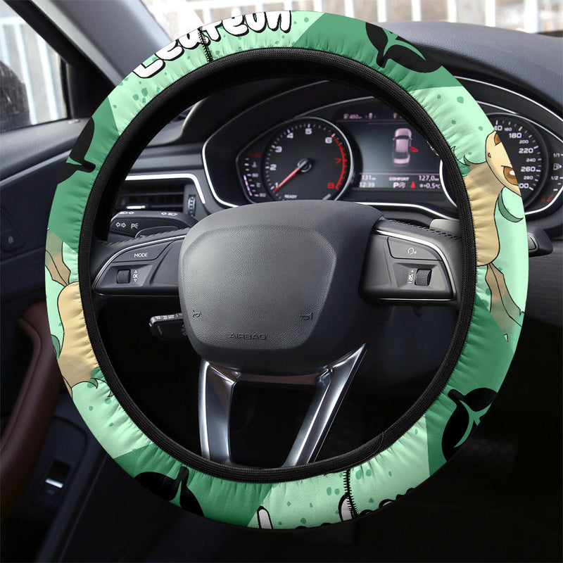 Leafeon Pokemon Steering Wheel Cover