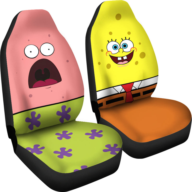 Spongebob Squarepants and Patrick Star Premium Custom Car Seat Covers Decor Protectors